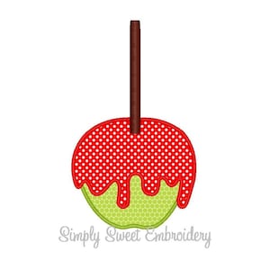 Candy Apple Machine Embroidery Applique Design