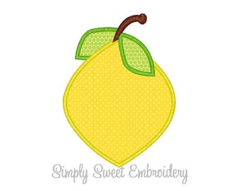 Lemon Machine Embroidery Applique Design