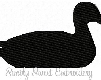 Duck Silhouette Machine Embroidery Mini Design