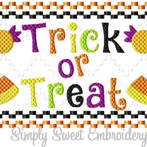 Faux Smocking Trick or Treat Embroidery Design