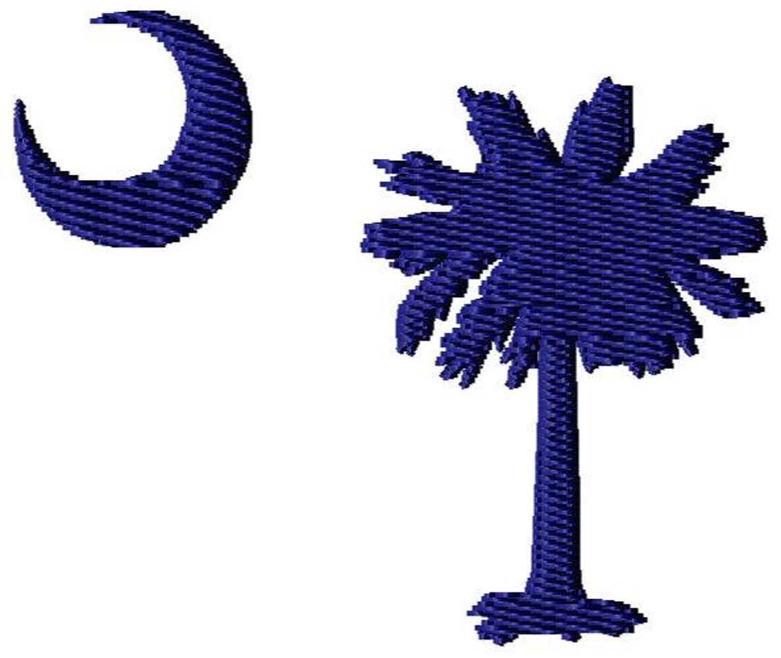 Machine Embroidery Design Palmetto Tree Custom Embroidery