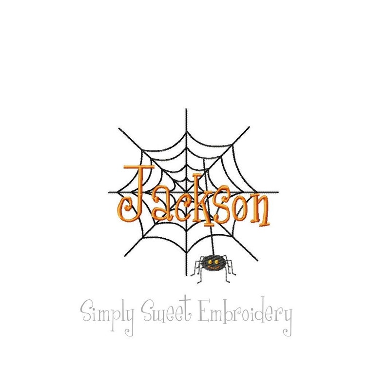 Spider Web Machine Embroidery Design Single image 1