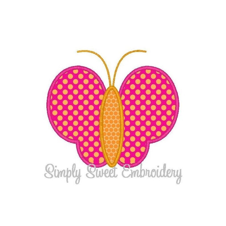 Butterfly Outline Machine Embroidery Applique Design Etsy