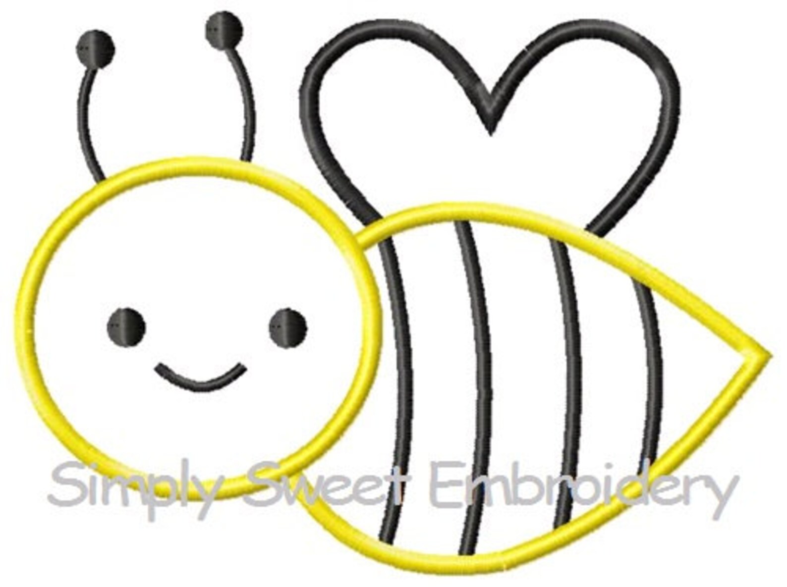 Bumble Bee Machine Embroidery Applique Design - Etsy