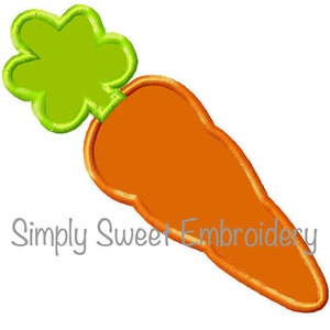 Carrot Machine Embroidery Applique Design
