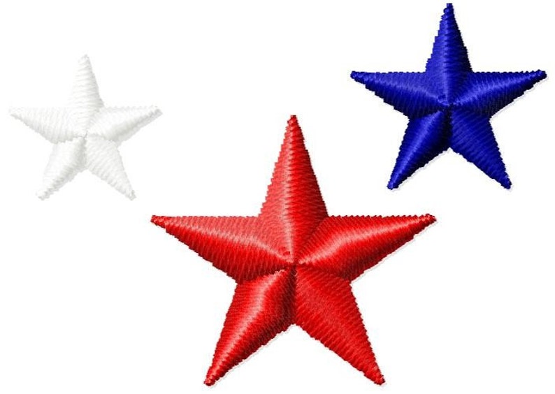 Stars Machine Embroidery Design Mini image 1