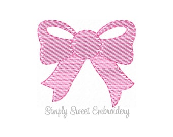 Sketch Bow Machine Embroidery Design