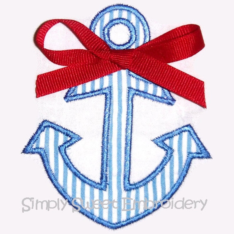 Anchor Machine Embroidery Applique Design Etsy