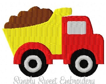 Dump Truck Mini Machine Embroidery Design