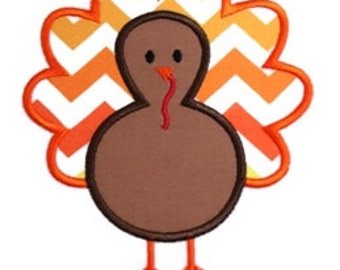 Thanksgiving Turkey Machine Embroidery Applique Design