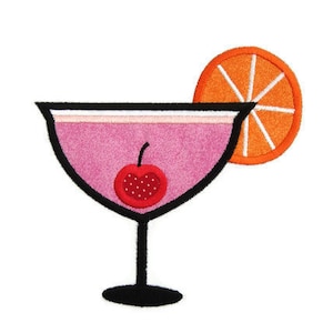 Mixed Drink Machine Embroidery Applique Design image 1