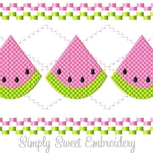 Faux Smocking Watermelon Machine Embroidery Design