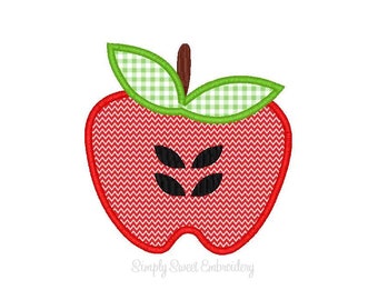 Apple 2 Machine Embroidery Applique Design