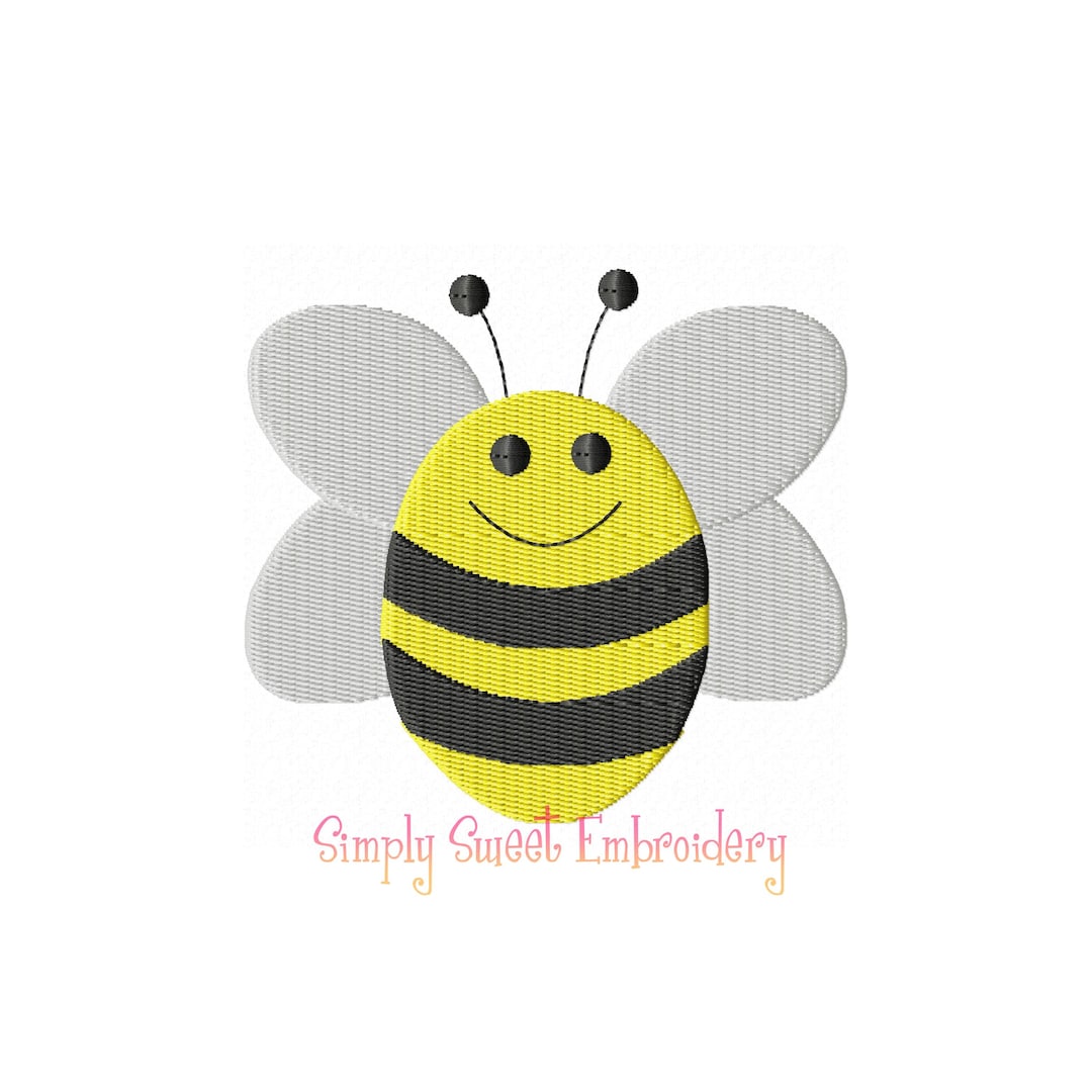 Bumble Bee Machine Embroidery Mini Design - Etsy