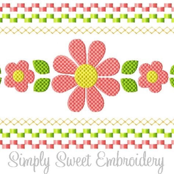 Faux Smocking Flowers Machine Embroidery Design