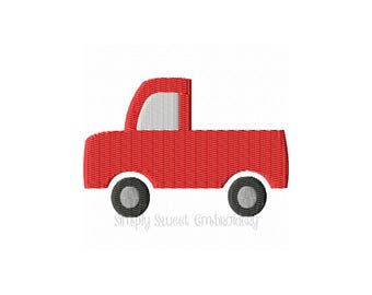 Diseño de bordado a máquina de mini camión - 6 tamaños