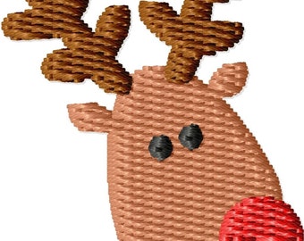 Christmas Reindeer Machine Embroidery Design Mini
