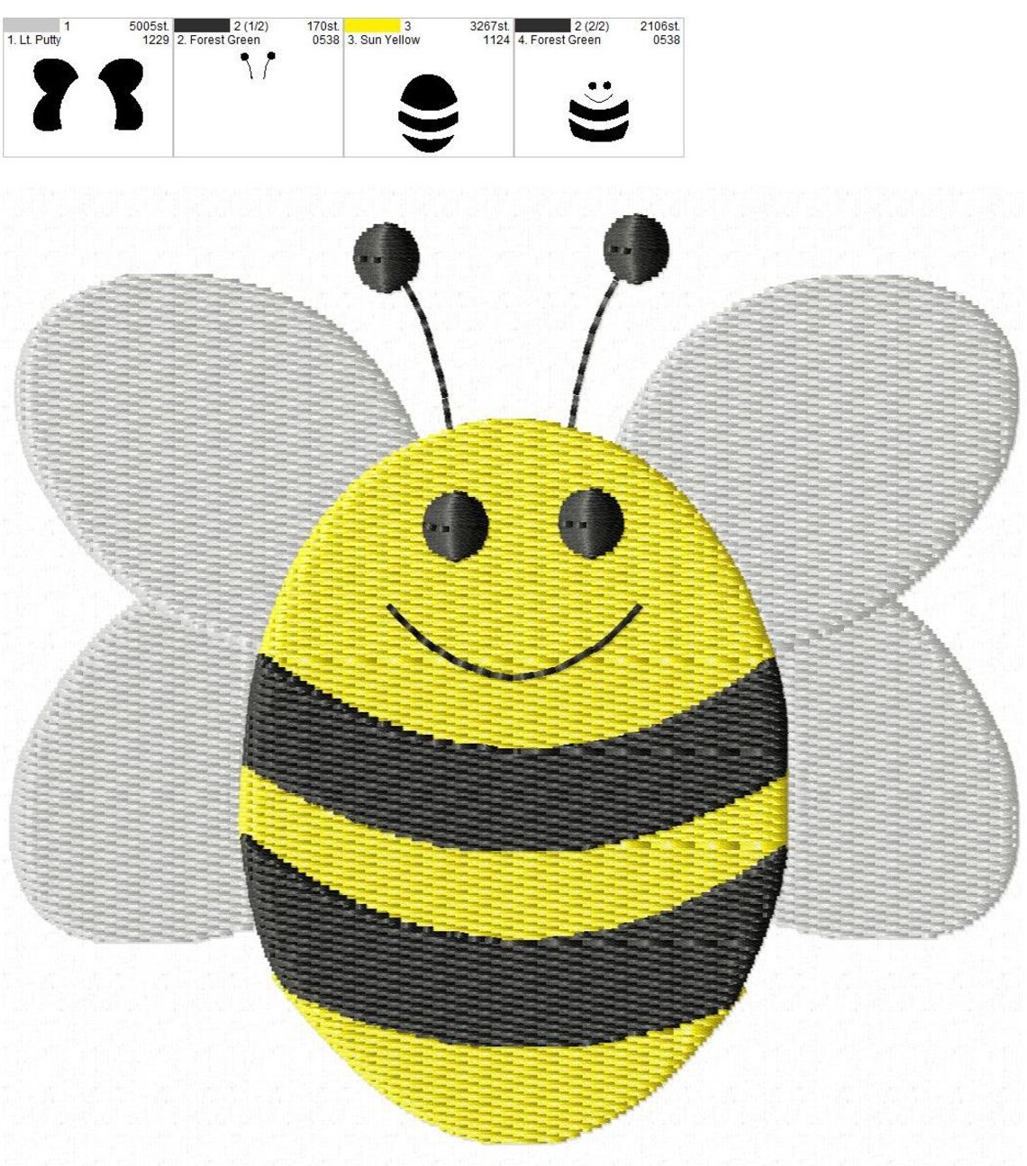 Bumble Bee Machine Embroidery Mini Design - Etsy