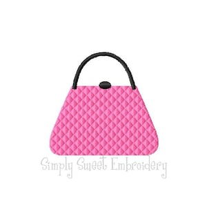 Mini diseño de bordado a máquina para monedero rosa (6 tamaños)