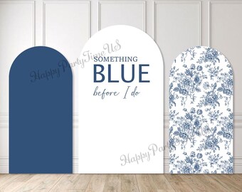 Fondo de arco floral azul: decoración para bodas