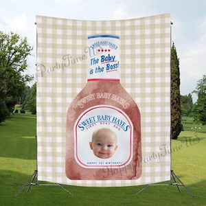 Benutzerdefinierte Name Sweet Baby Name Hintergrund, erste Geburtstagsbanner, Babyparty Dekor, Geburtstagsbanner