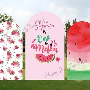 Arch Backdrop Stand Covers Watermelon Party Decorations Watermelon Summer Parties Arched Frame Cover Prop