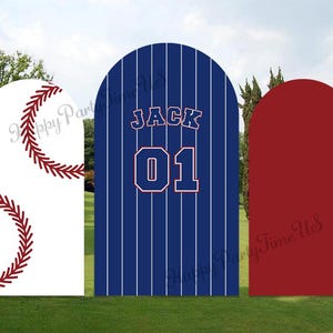 Arch Backdrop Stand Covers Baseball Party Decorations Baseball Parties Arched Frame Cover Prop