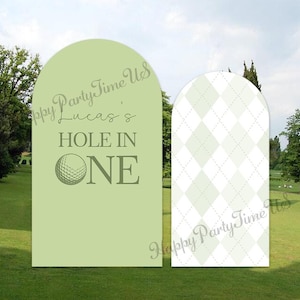 Golf Party Arch Backdrop Cover: Hole in One Decorations