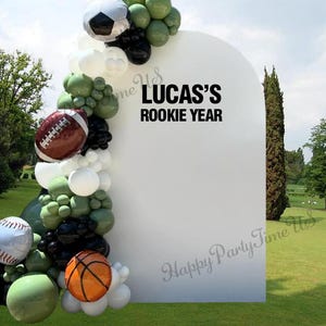 Arch Backdrop Stand Covers Baseball Sports Party Decorations Rookie Year Parties Arched Frame Cover Prop