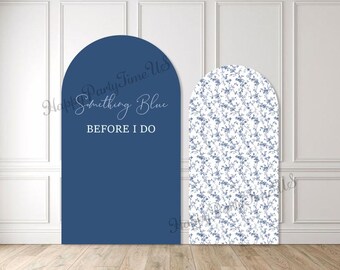 Fondo de arco floral azul: decoración para bodas