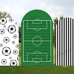 Supporto per fondale ad arco, coperture per stadio di calcio per ragazzi, decorazioni per feste di calcio, copertura per struttura ad arco