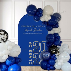 Soporte de fondo de arco para la clase de 2025, telón de fondo personalizado para fiesta de graduación, felicitaciones, graduación de la escuela secundaria, regalo para graduados universitarios