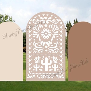 Arch Backdrop Stand Covers Beige Color Cielito Lindo Party Decorations Mexican Theme Fiesta Wedding Parties Baptismx Baby Shower Backdrop