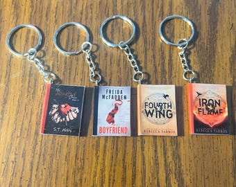 Handmade Mini Book Keychain| Keychain for wallet or Bookbag| Mini Book gift| Book Lover Gift| Custom Mini Book Keychain| Mini Keychain|