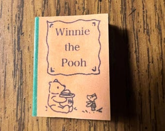 Winnie the Pooh Miniture book| Newspaper pages| Mini Book gift| Bestseller Books| TBR List| Mini Book gift| Winnie the Pooh Lover Gift