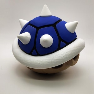 Large 3D Printed Blue Koopa Shell – Iconic Super Mario-Inspired Decorative Piece