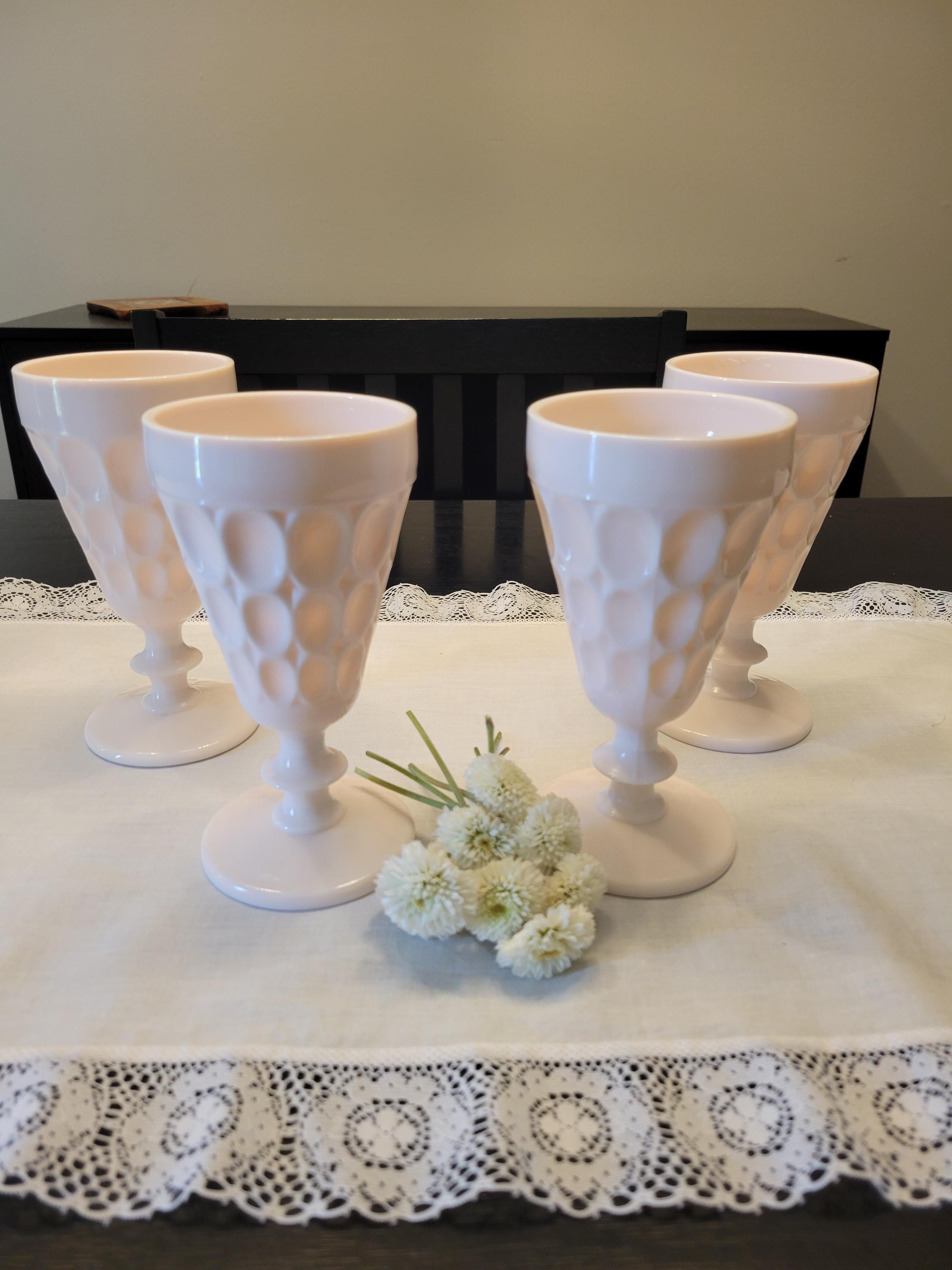 Jeanette Pink Milk Glass - Etsy
