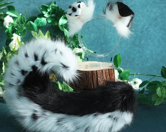 Cosplay husky dog ear tail puppy ear tail animal  puppy play pet play dog ear tail set puppy tail Lolita