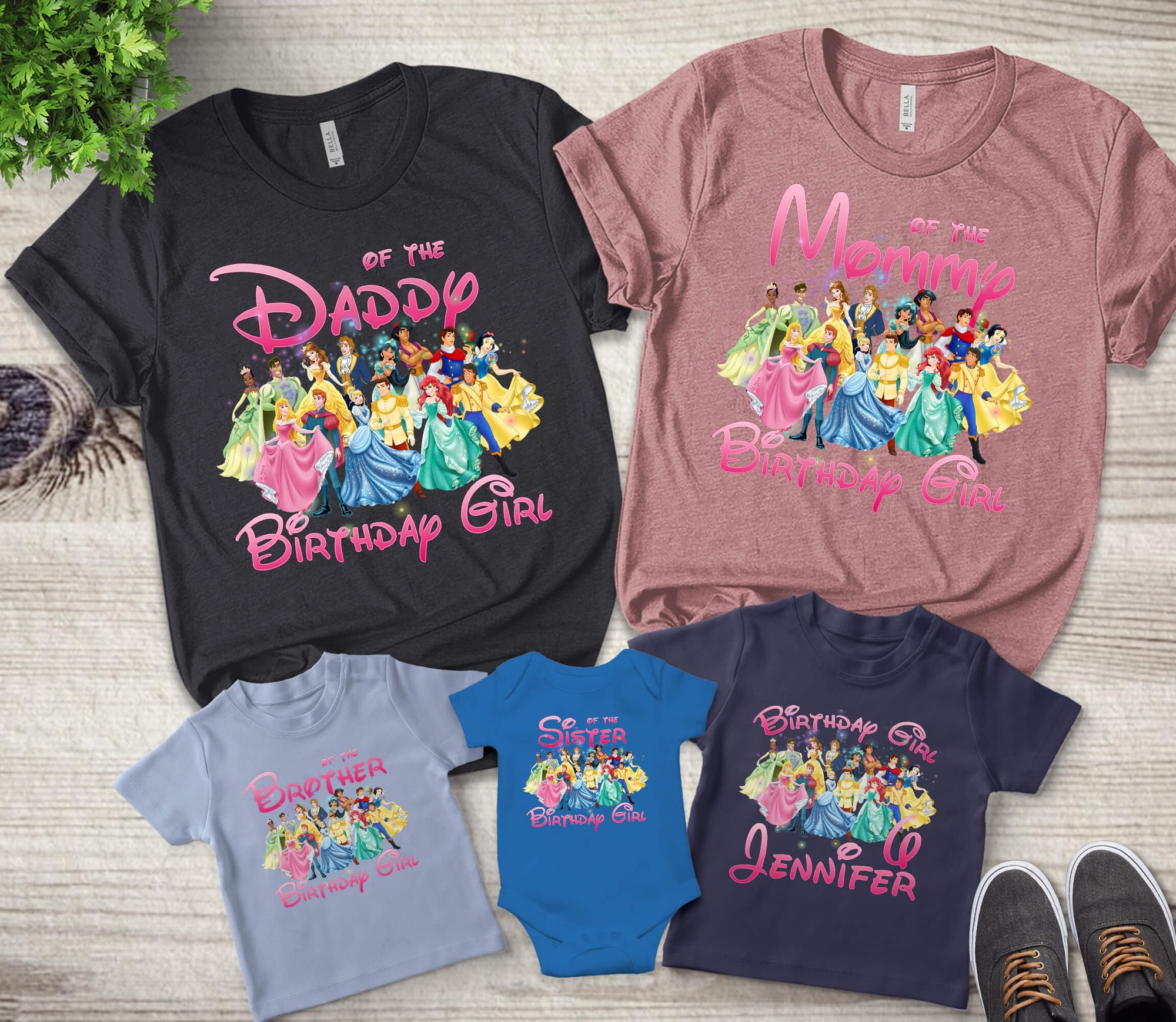 Discover Disney Princess Family Birthday Shirts
