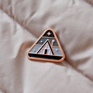 A-frame Cabin Enamel Pin