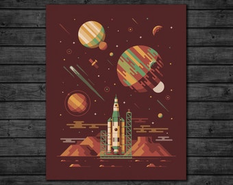 Orion (Rocket/Space 16"x20" Screen Print)