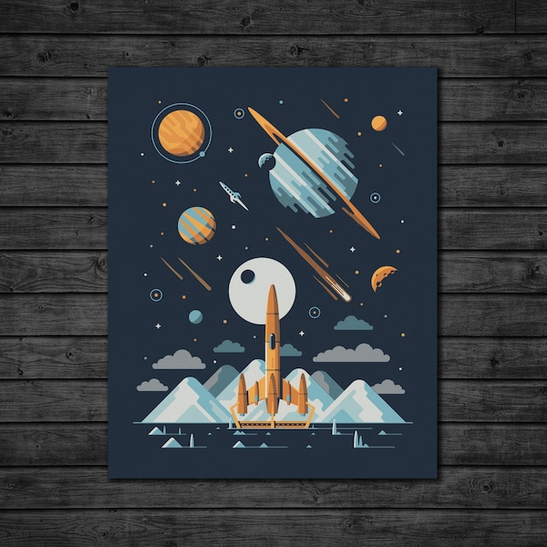 Europa (Rocket/Space 16"x20" Screen Print)