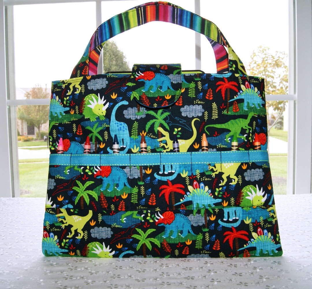 Dinosaur Activity Bag Child Grandkids, Coloring Book Crayon Cotton ...