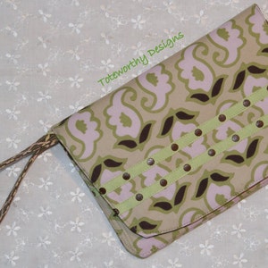 Katoenen clutch met polsbandje: Playdate-portemonnee met zakken