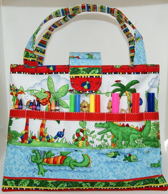 Download Coloring Activity Fabric Tote Organizer Crayons Coloring Books Child Busy Bag Toteworthydesigns 28 32