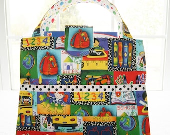 Back to School Activity Bag, Children's Coloring Supplies Tote