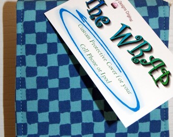 Blue Checks iPhone4-5 Protective Case, iPod Cover, Cell phone pouch, Smart phone padded tote
