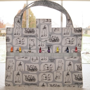Coloring Crayons Cotton Storage Organizer, Gray Bear