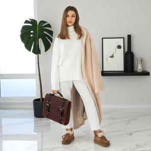 Sac pour ordinateur portable personnalisé, cartable pour femme, sac messager, porte-documents en cuir, sac de travail, sac à main en cuir, sac à bandoulière de bureau, sac à bandoulière