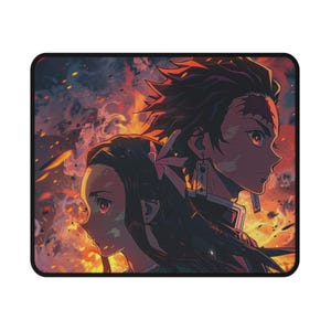 Dämonentöter Anime Maus Pad | Kimetsu no Yaiba Schreibtischunterlage | Gaming Mauspad für Fans | Großes Anime Mousepad | Geschenk für Anime Liebhaber